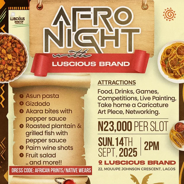 Afro Night With Lusciousbrand